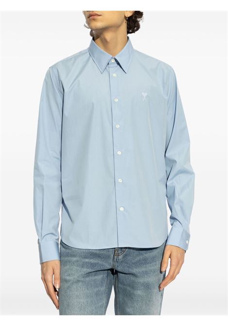 classic adc shirt man light blue AMI PARIS | BFHSH061.CO0097484